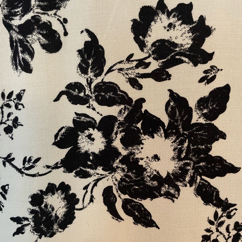The Kooples Long Sleeve Black and White Floral Print Shirt - Picture 8 of 10